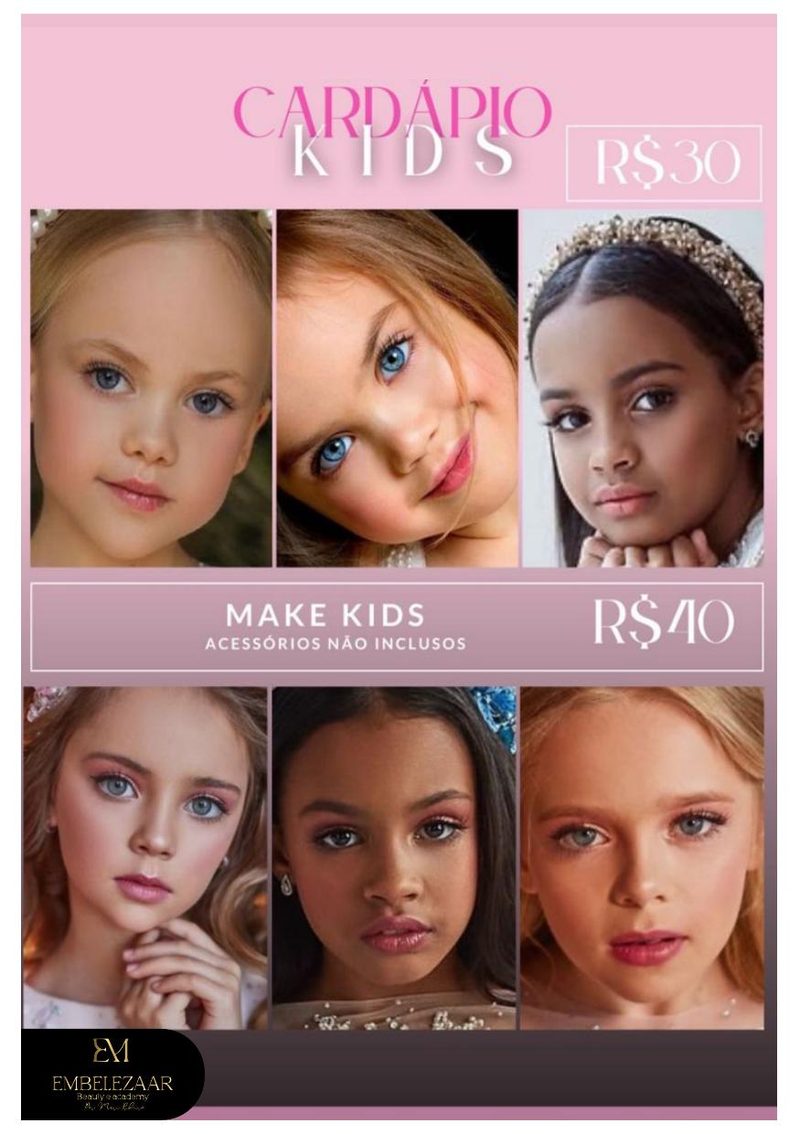 Cardápio Kids e Make Kids